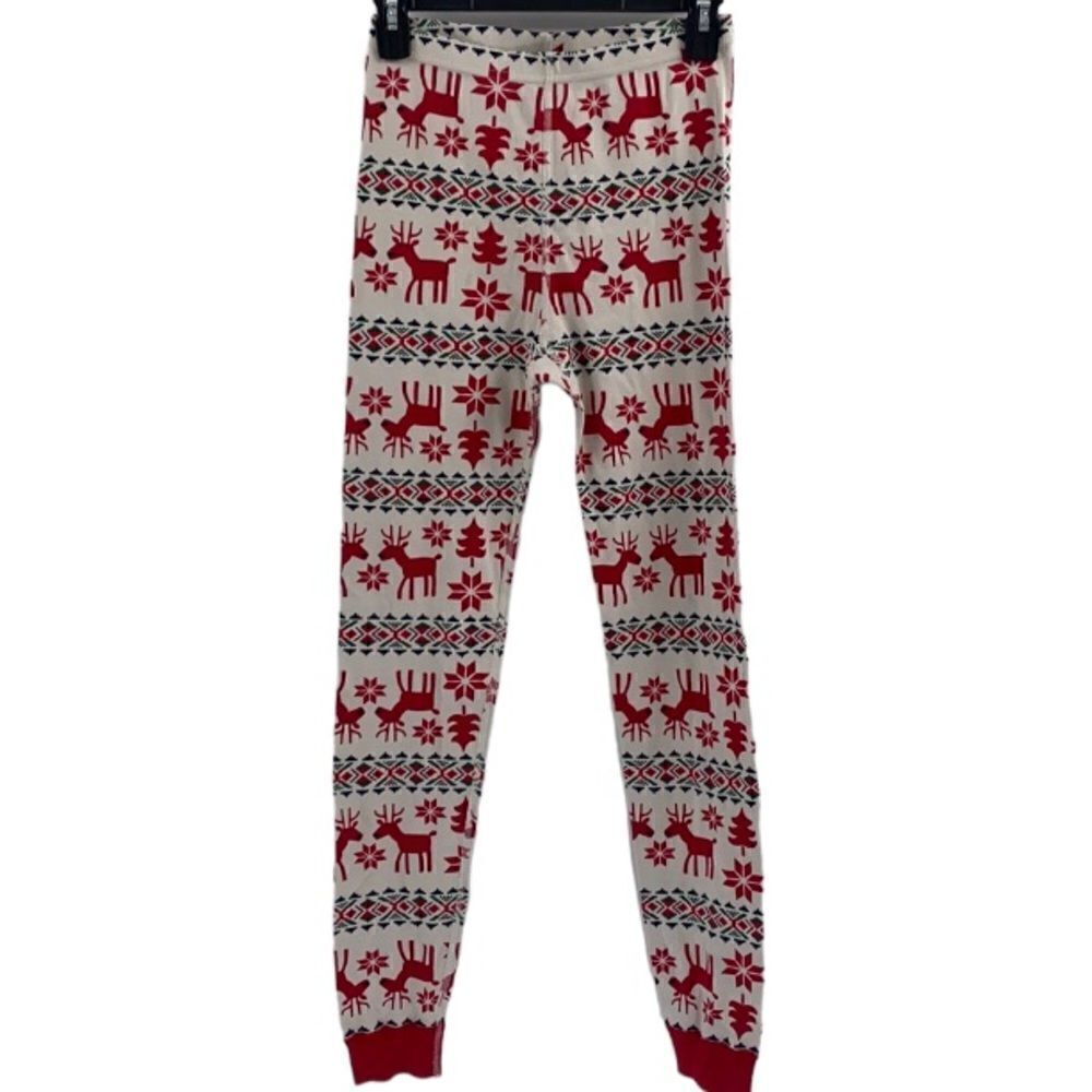 Hanna Andersson Christmas PJ Bottoms Girls Size 14 Holiday Deer Pajamas